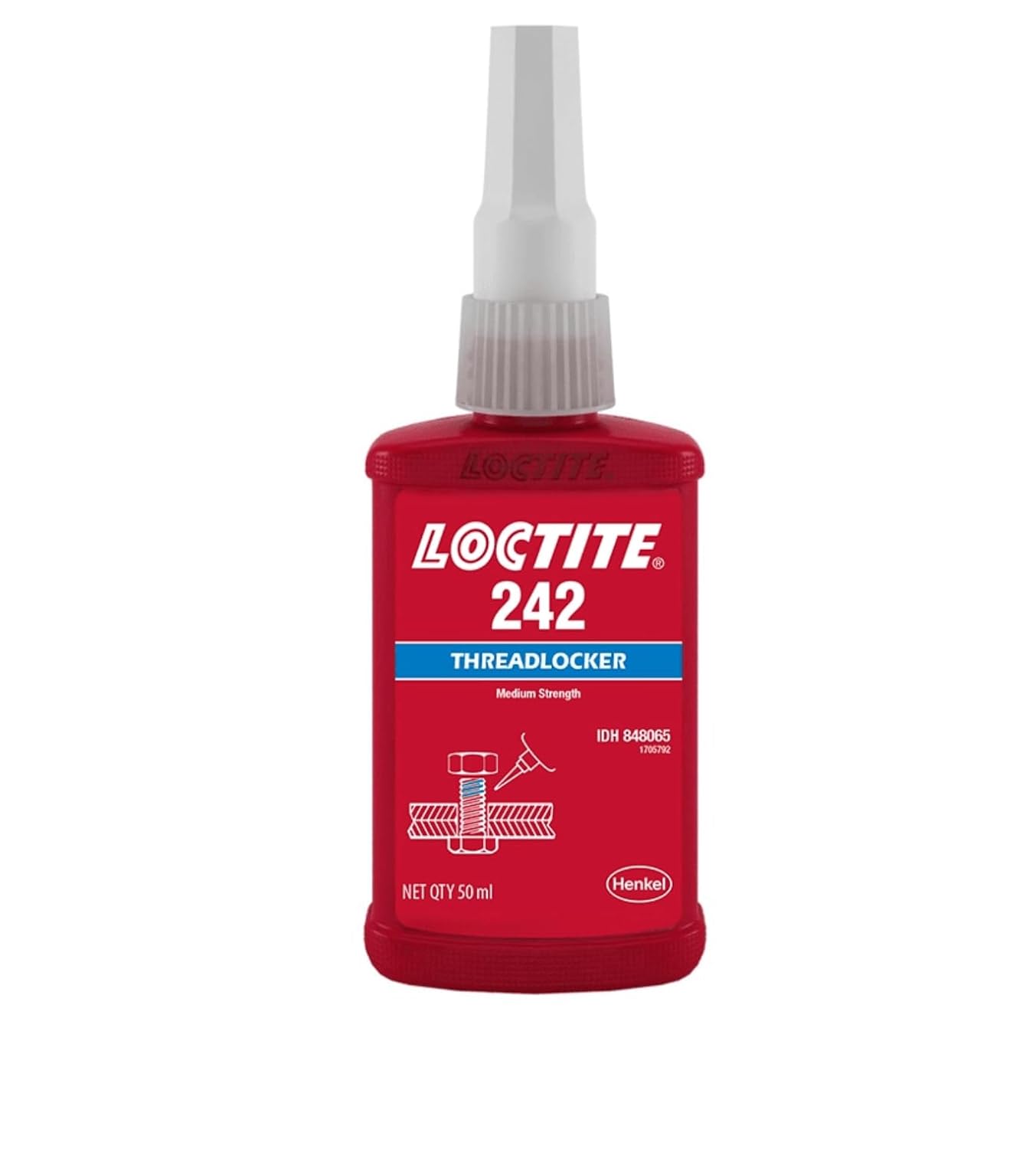 Loctite Fijador De Roscas 242, Botella De 50 Ml, Azul